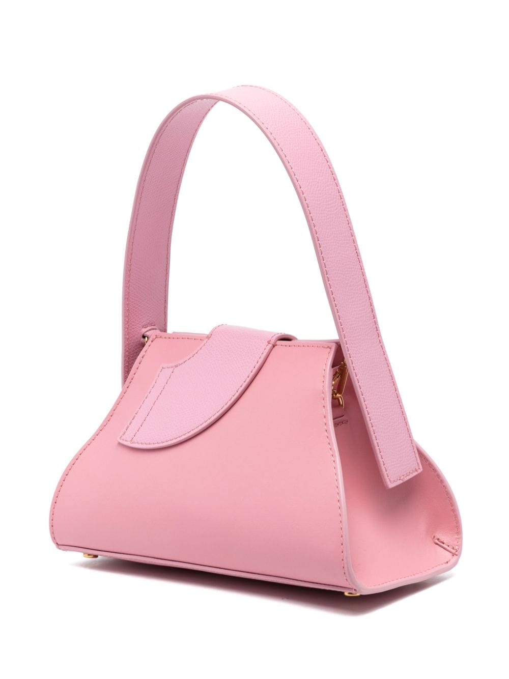 Shop Gcds Small Comma Logo-plaque Leather Tote Bag In Pink