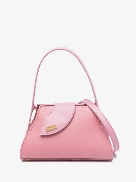 GCDS small Comma logo-plaque leather tote bag