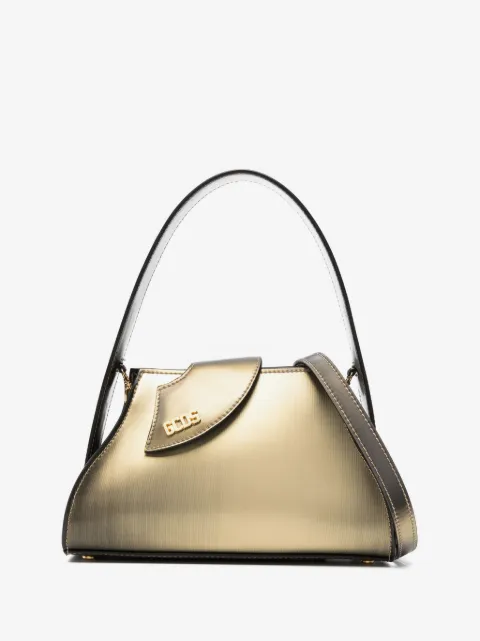 GCDS small Comma holographic faux-leather tote bag