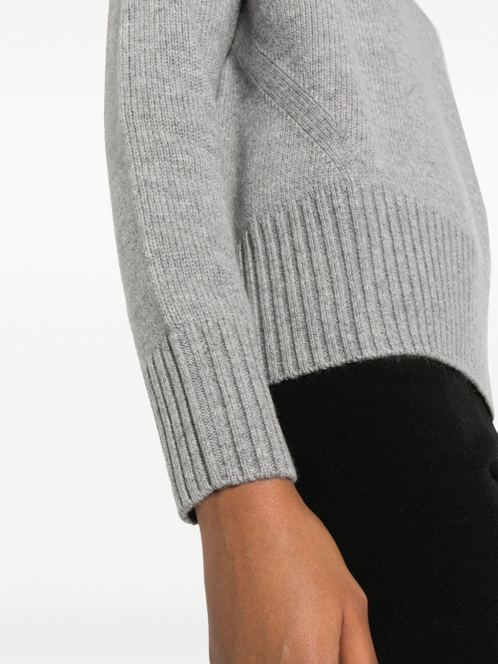 Shop Allude High-neck Knitted Jumper In Grey