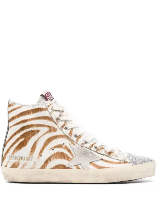 Golden Goose Mid Star Zebra Print Sneakers