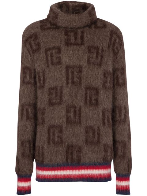 Balmain brushed monogram jumper Men