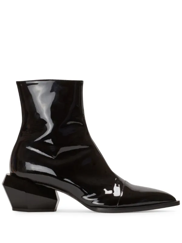Balmain Billy パテントレザー アンクルブーツ | ブラック | FARFETCH JP