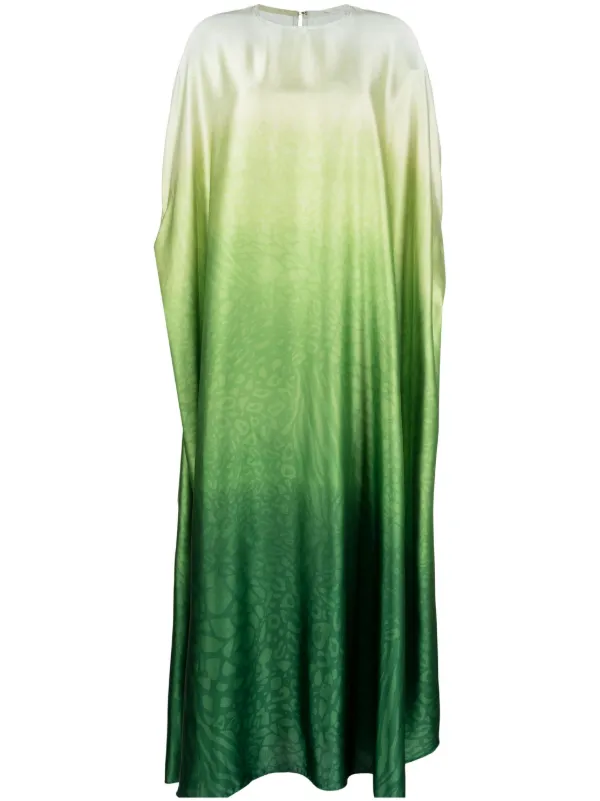 green emerald velvet dress Light Green Yellow Gradient Ruffle Wedding Dress Layered Ball Gowns 23 –  Viniodress main image 0