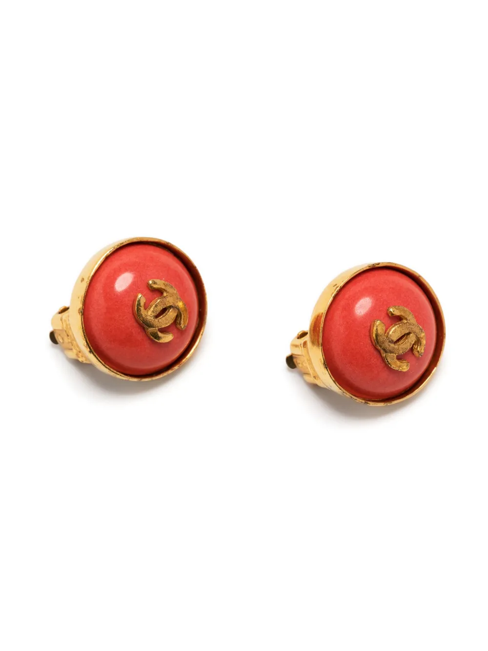 Cc Button Clip-On Earrings