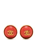 CHANEL Pre-Owned CC button clip-on earrings - Pink