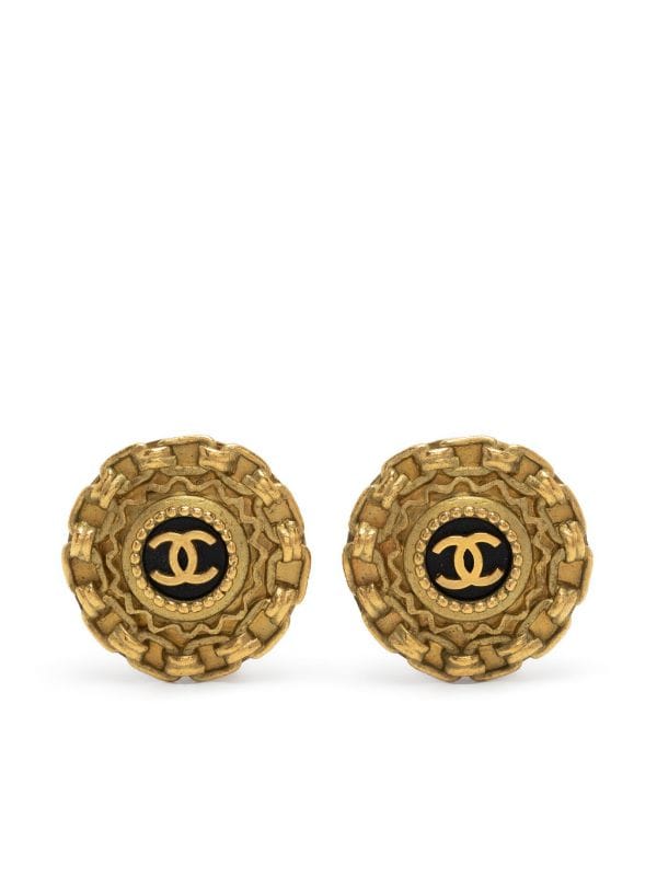 CHANEL Pre-Owned CC Logo clip-on Earrings - Farfetch