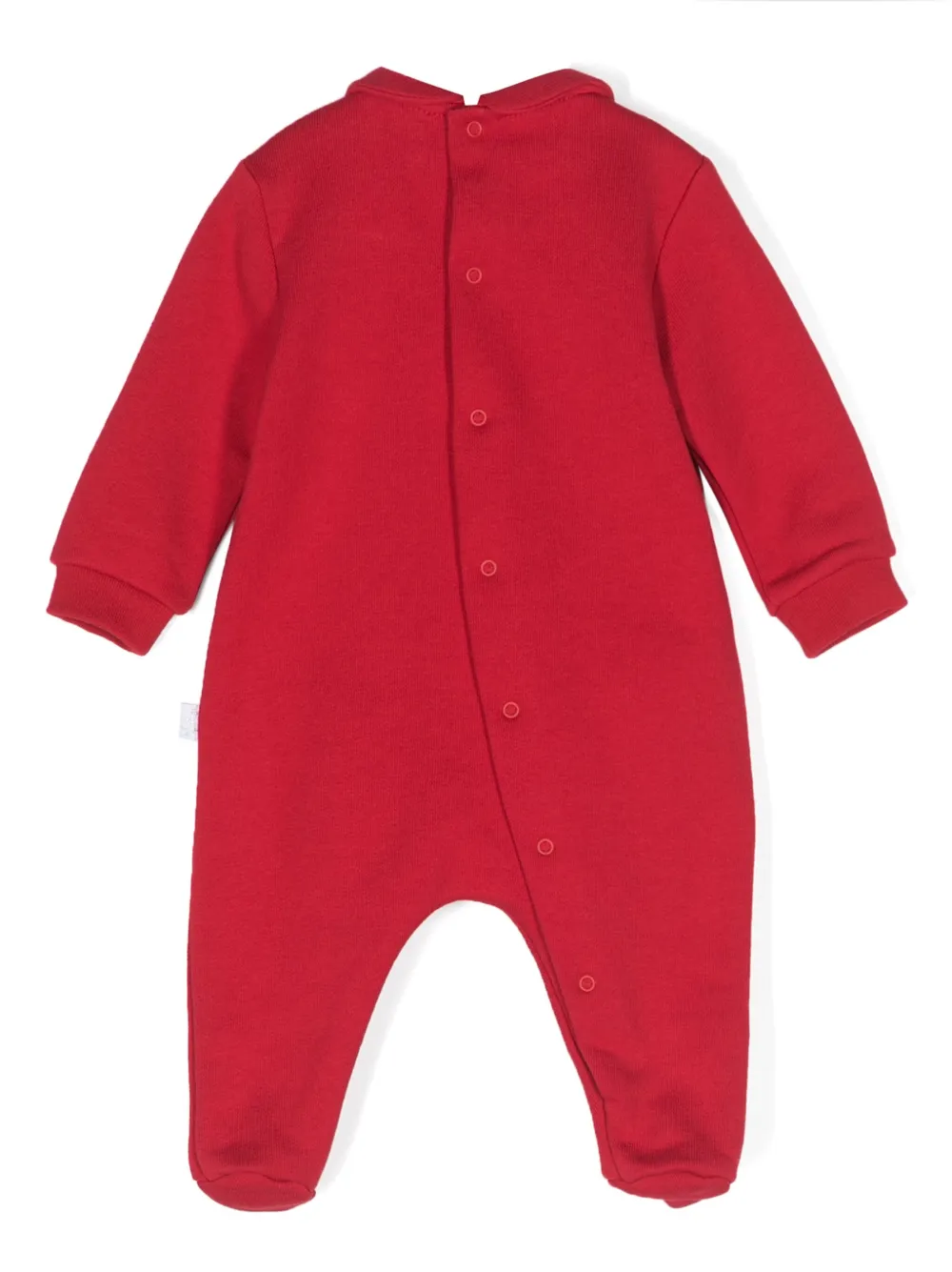 Shop Il Gufo Embroidered-motif Cotton Pajamas In Red