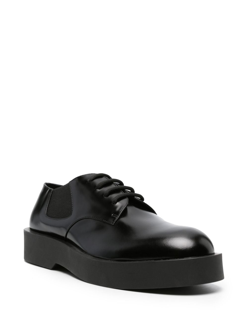 Jil Sander chunky-sole leather Derby shoes - Zwart