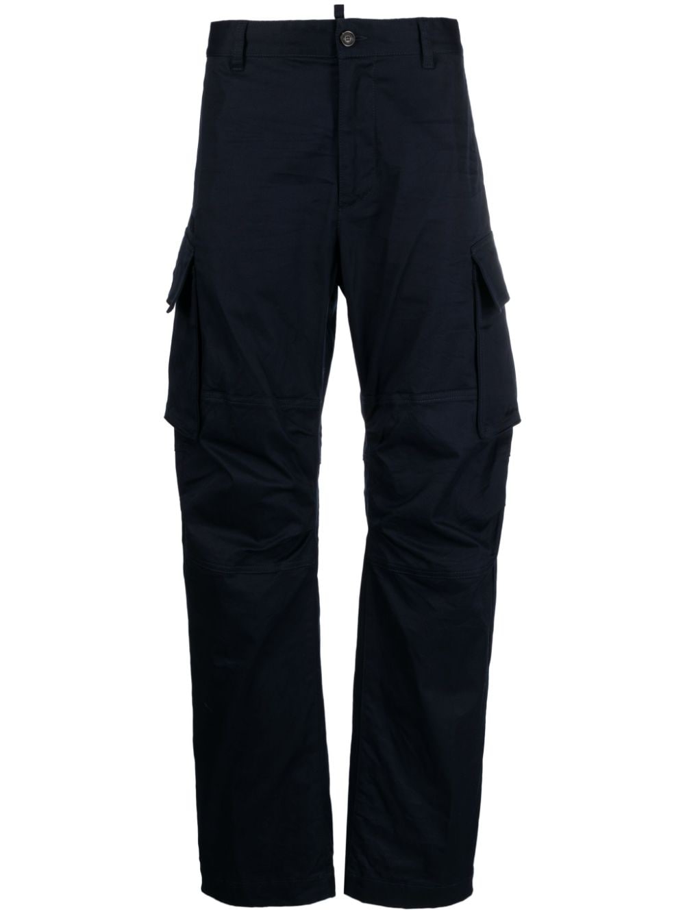 Shop Dsquared2 Logo-print Cargo Trousers In Blue