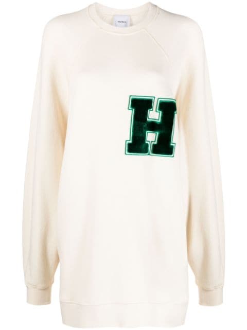 Halfboy logo-appliqué cotton long sweatshirt