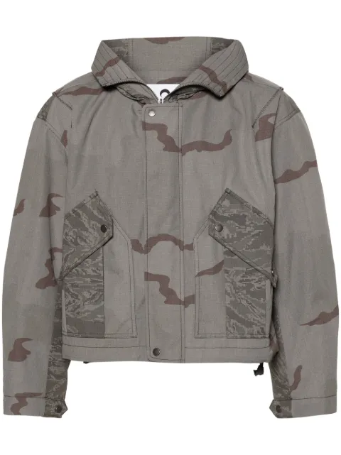 Marine Serre camouflage-print hooded jacket