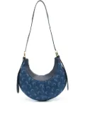 Marine Serre Eclips regenerated shoulder bag - Blue