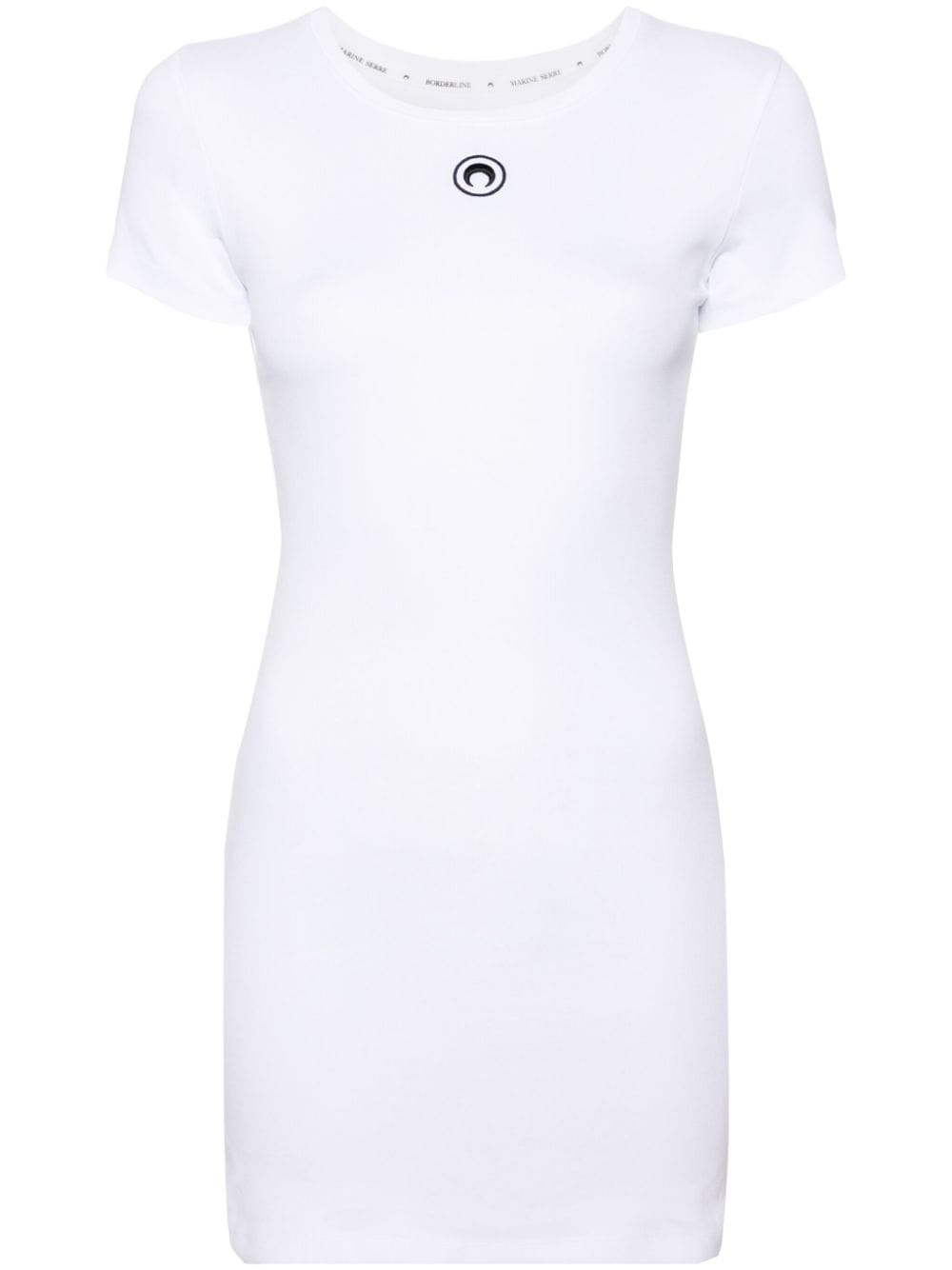 Shop Marine Serre Organic-cotton T-shirt Dress In White