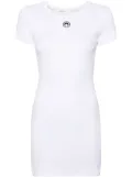 Marine Serre organic-cotton T-shirt dress - White