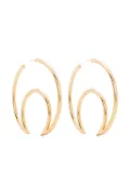 Marine Serre Moon-shaped hoop earrings - Gold