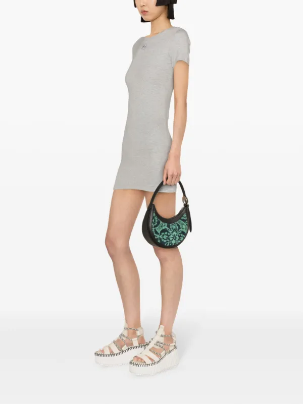 ワンピース MARINE SERRE Printed cotton t-shirt dress Marine Serre organic-cotton T-shirt Dress | Grey | FARFETCH