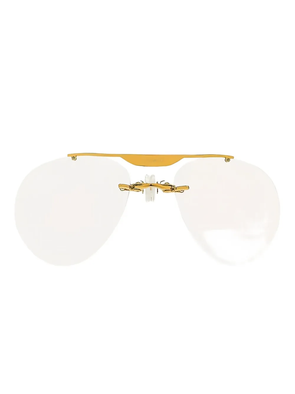 Coperni Clip-on Pilot-frame Sunglasses In White