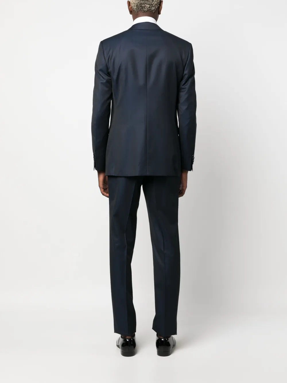 Canali Single-breasted Wool Suit In Blue