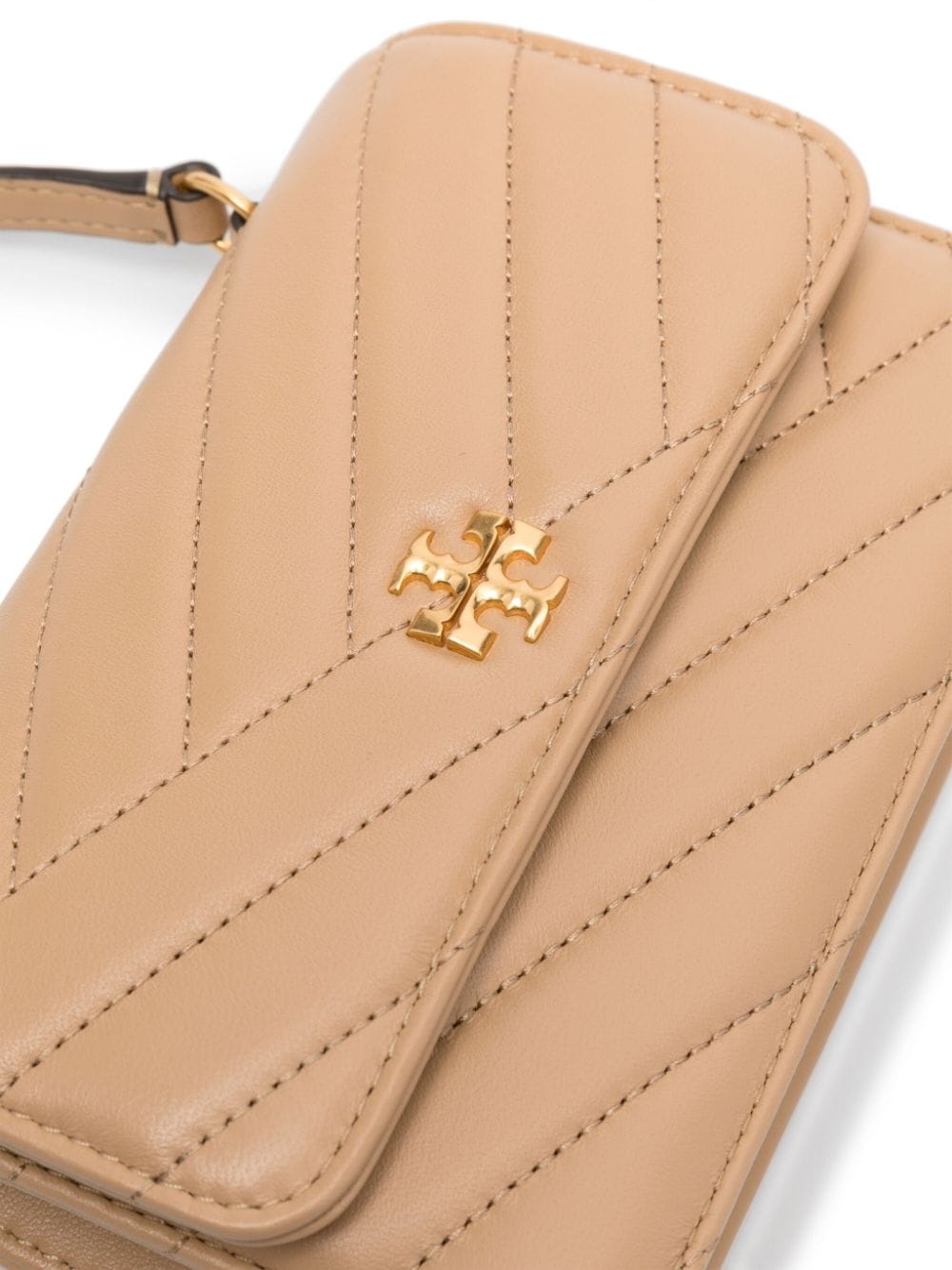 Shop Tory Burch Double T Quilted Shoulder Bag In Neutrals