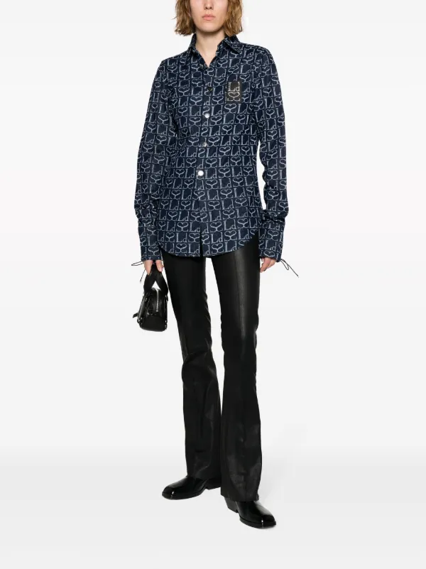 Ludovic De Saint Sernin モノグラム シャツ | ブルー | FARFETCH JP