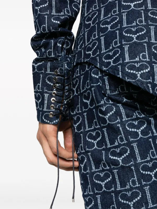 Ludovic De Saint Sernin モノグラム シャツ | ブルー | FARFETCH JP
