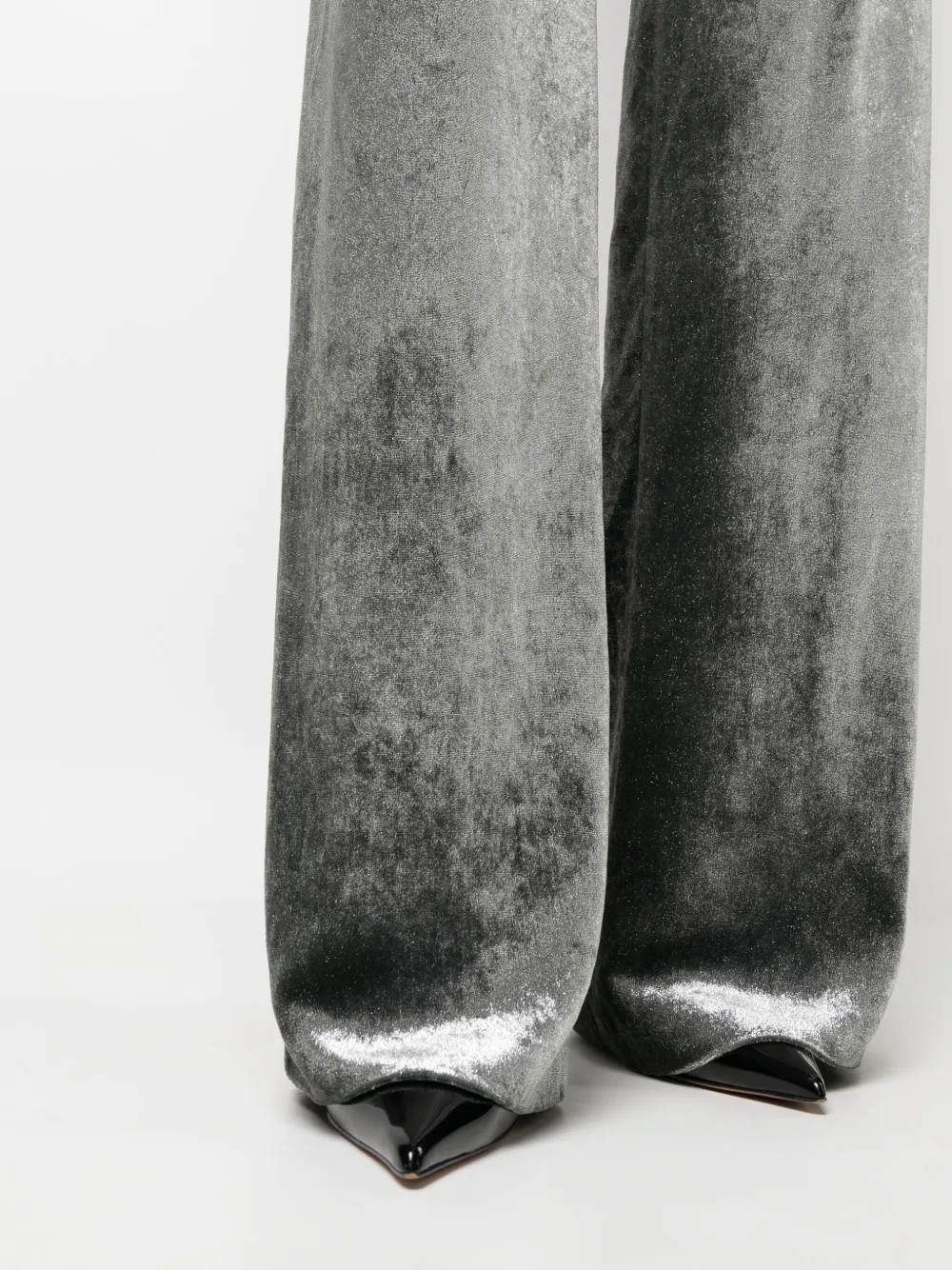 Alberta Ferretti Broek met metallic-effect Grijs