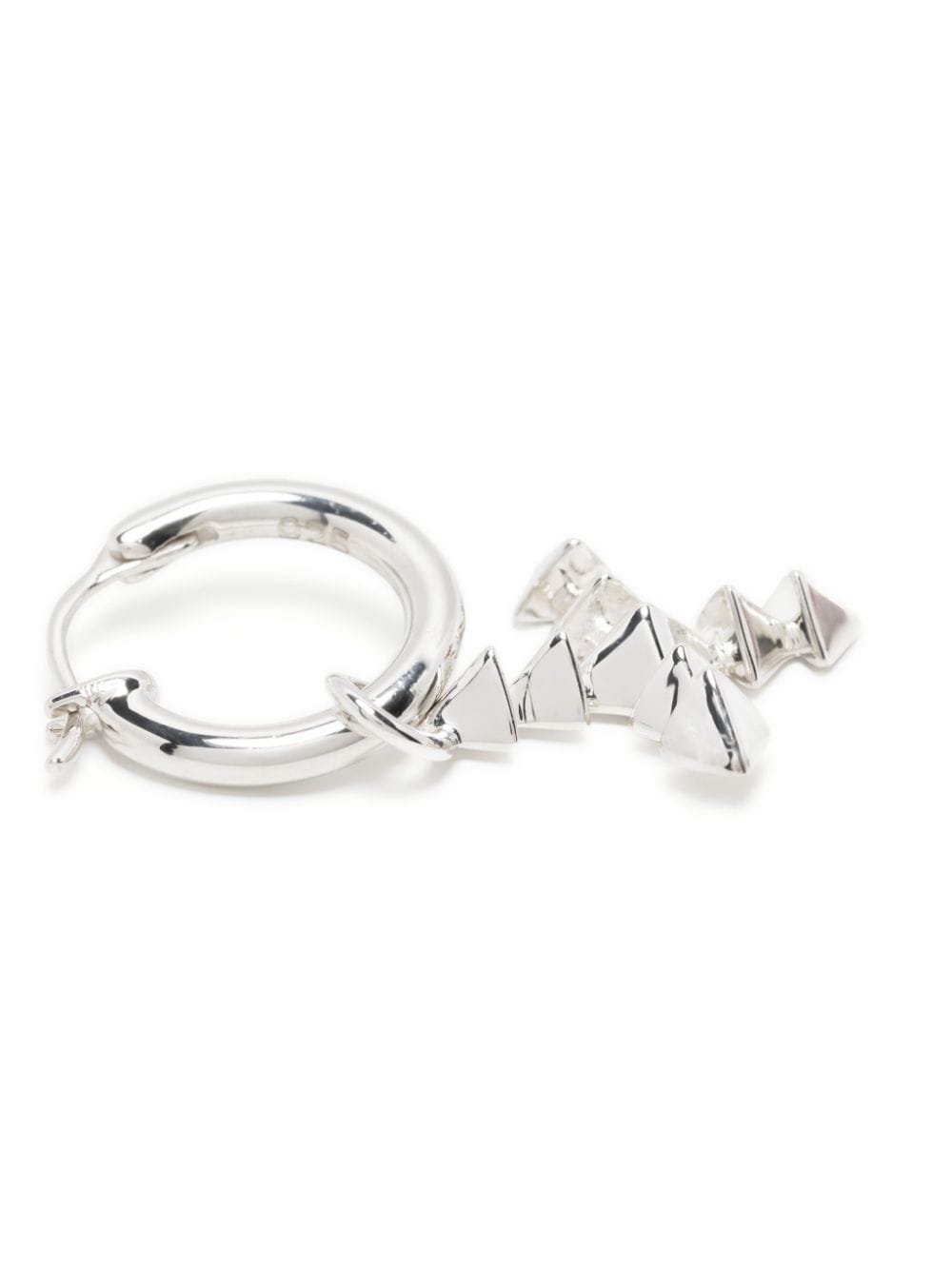 Shop Northskull Cross-pendant Huggie Earring In Silver