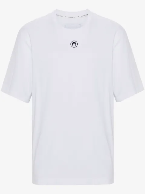 Marine Serre playera con logo estampado