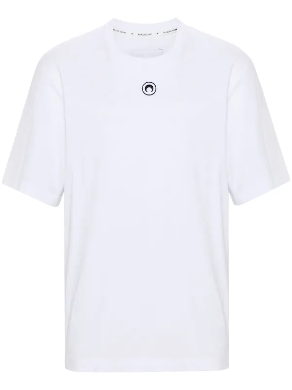 ★Marine Serre★ ムーン クルーネック Tシャツ 送料関税込 Moon Logo Jersey Fitted T-Shirt • Marine Serre