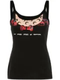 Marine Serre Regenerated mix-print top - Black