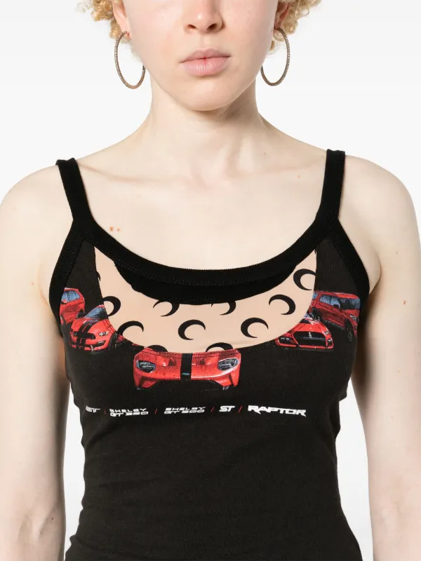 Marine Serre Regenerated mix-print Top | Black | FARFETCH