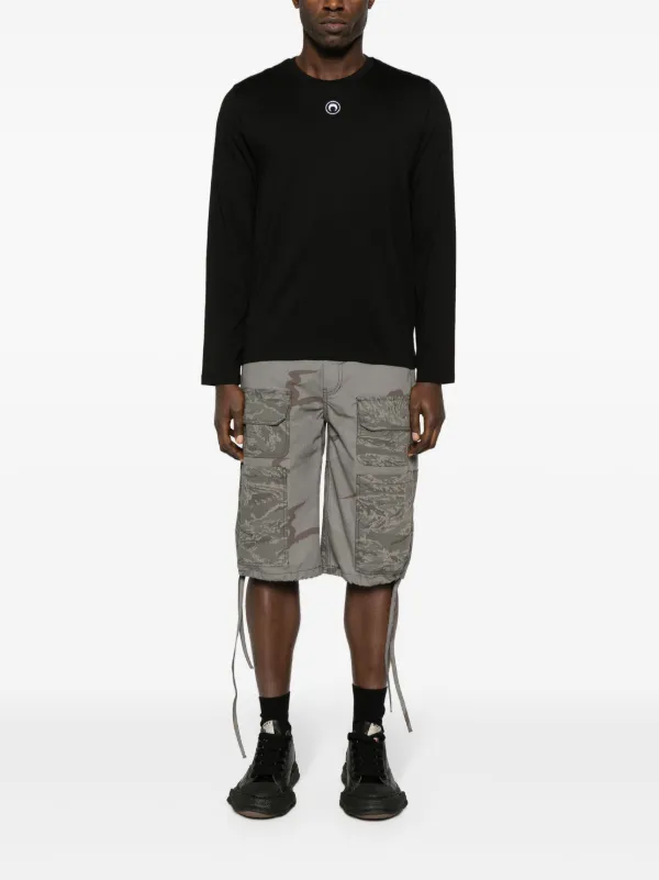 Marine Serre Crescent Moon long-sleeve T-shirt | Black Marine Serre Crescent Moon long-sleeve T-shirt | Black