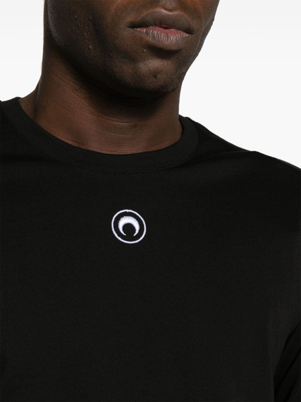 Shop Marine Serre Crescent Moon Long-sleeve T-shirt In Black