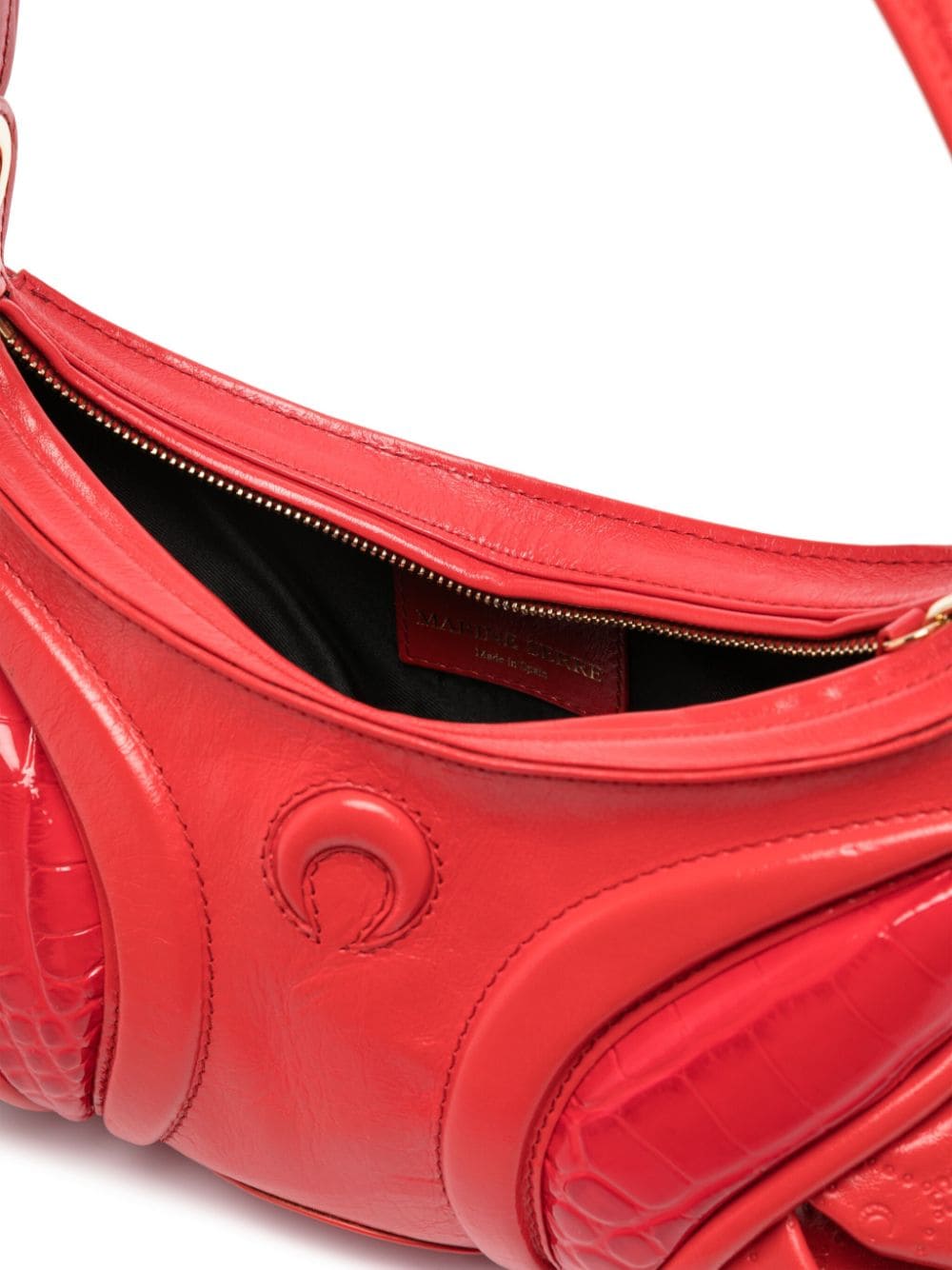 Shop Marine Serre Futura Shoulder Bag In Red