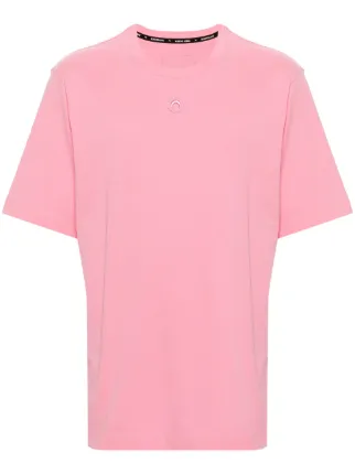 大人気【MARINE SERRE】ムーンロゴベビーフィットTシャツ ピンク Moon Logo Jersey Baby Fit T-Shirt • Marine Serre