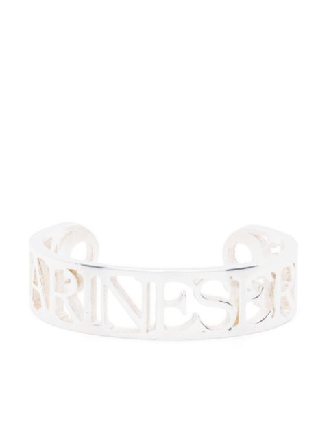 Marine Serre logo cut-out open-cuff bracelet