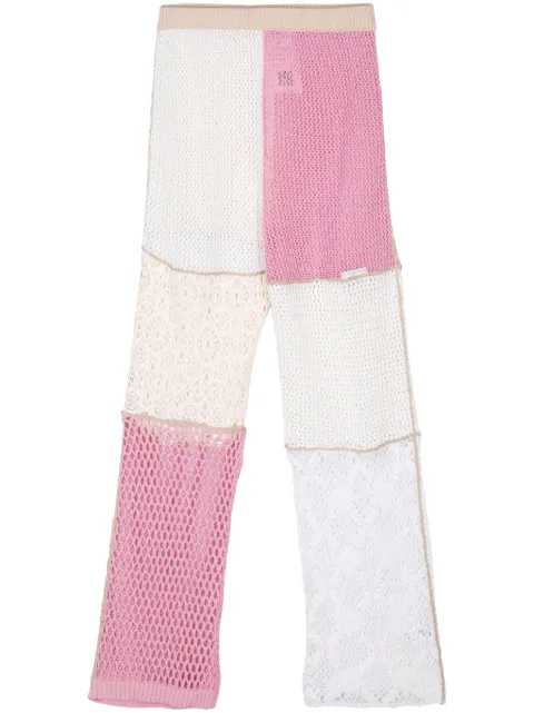 Marine Serre Regenerated straight-leg crochet trousers