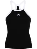 Marine Serre Crescent Moon-embroidered top - Black