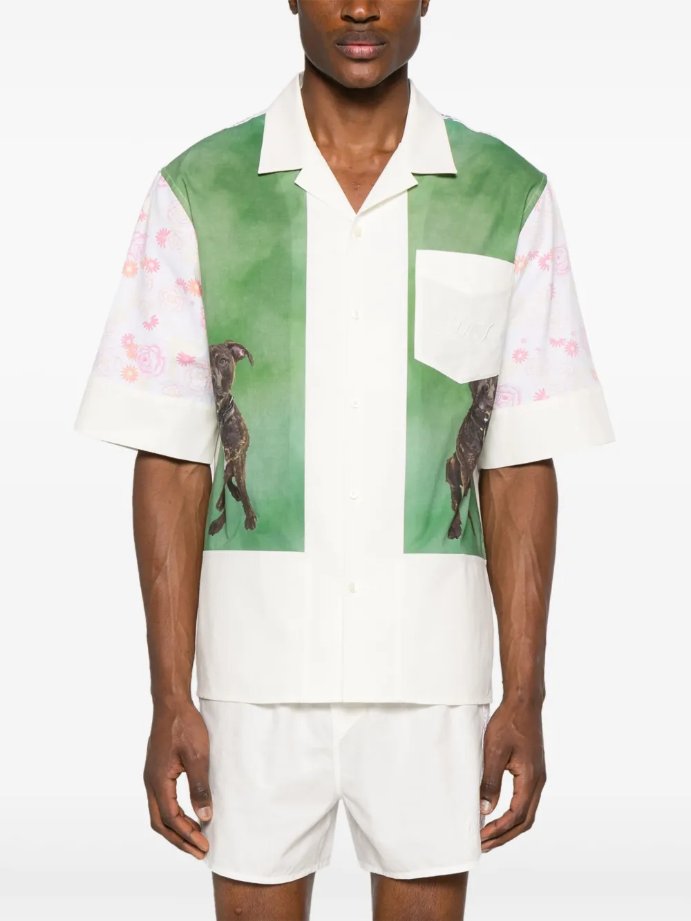 Marine Serre Shirt met print Wit