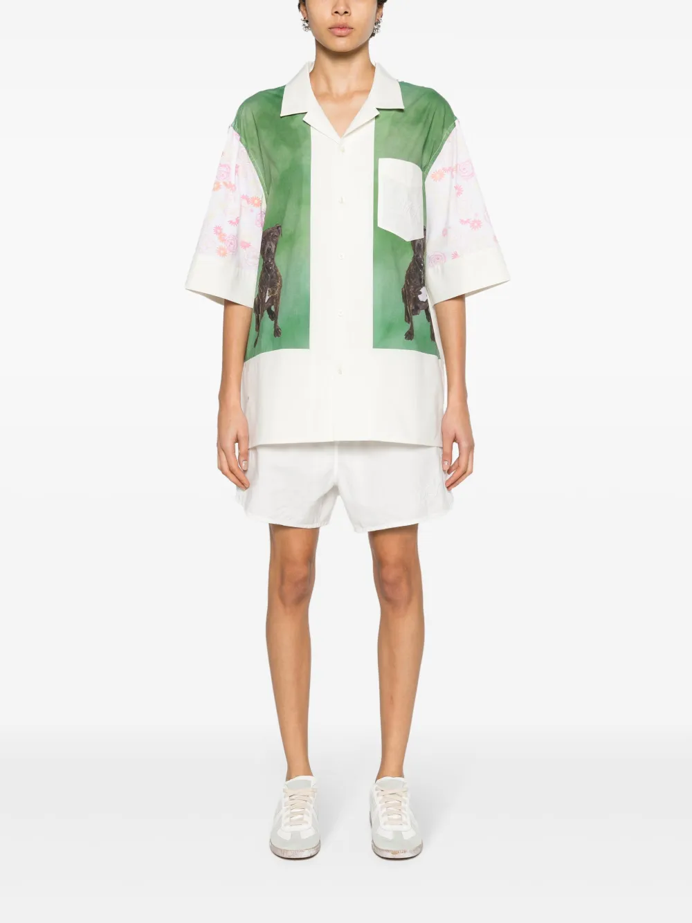 Marine Serre Shirt met print Wit