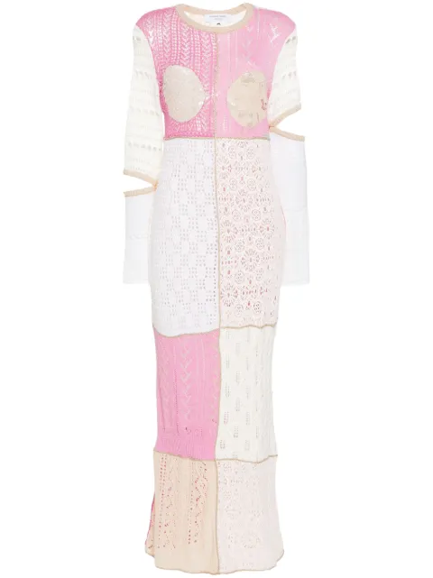Marine Serre Regenerated crochet-knit maxi dress