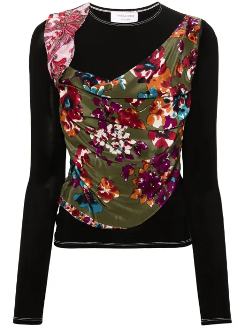 Marine Serre Drapiertes Regenerated Scarves T-Shirt