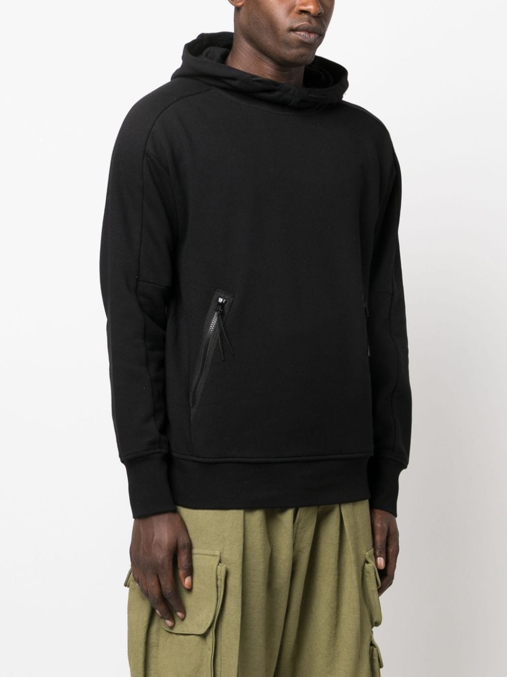 C.P. Company Hoodie met goggle-detail Zwart