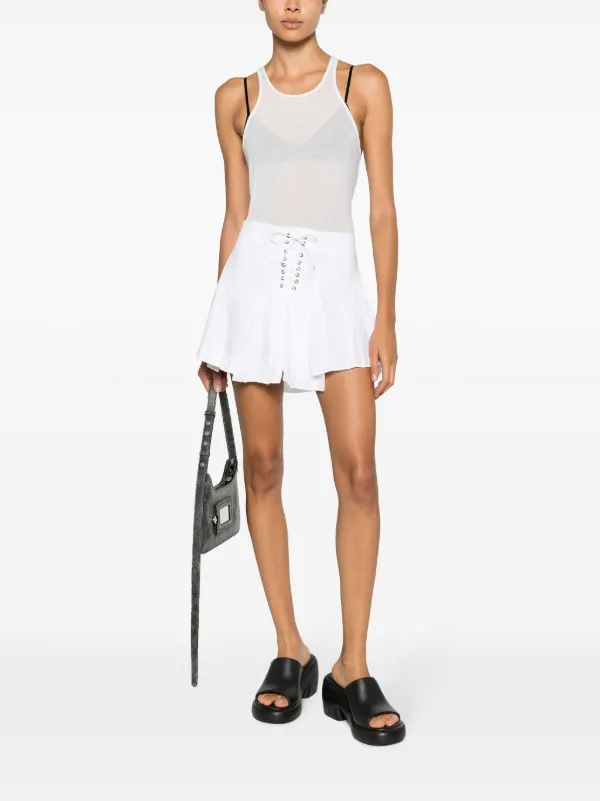 【関税込み】Ludovic de Saint Sernin ミニスカート Ludovic De Saint Sernin Cleavage Leather Mini Dress | Black