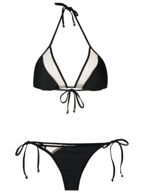Amir Slama bikini estilo triángulo con paneles transparentes