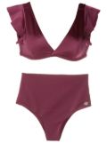 Brigitte V-neck high-waisted bikini - Purple