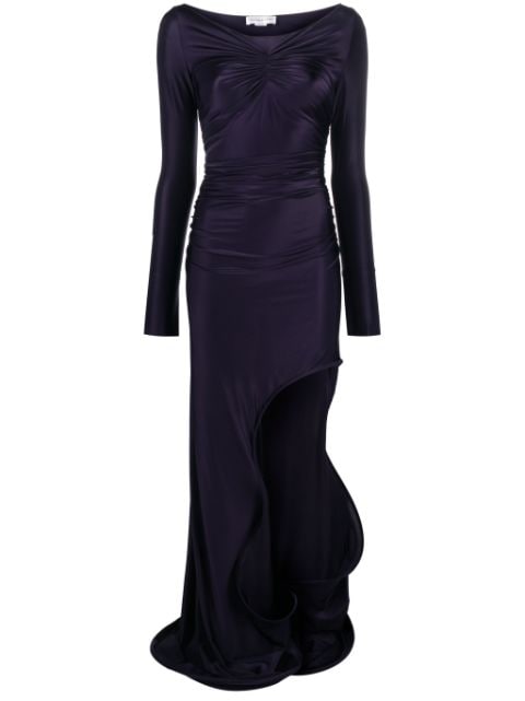 Victoria Beckham robe longue en satin à design asymétrique