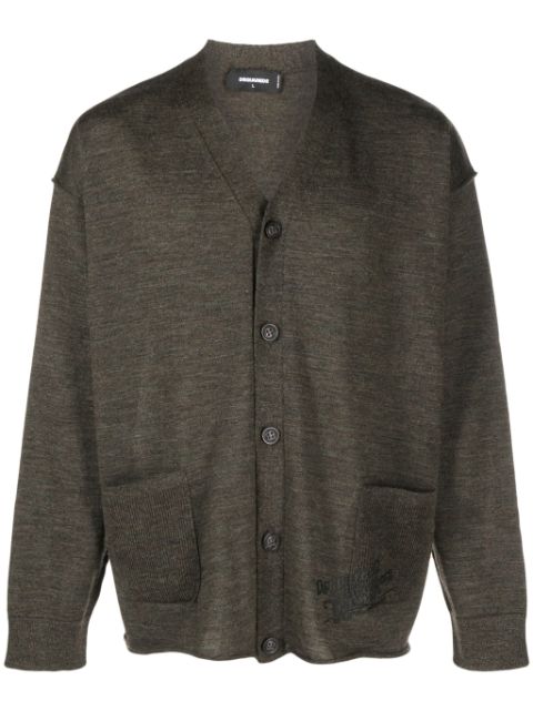 DSQUARED2 V-neck virgin wool cardigan Men