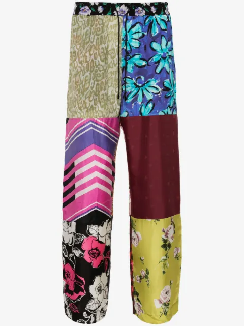 Marine Serre Regenerated Silk Scarves straight-leg trousers